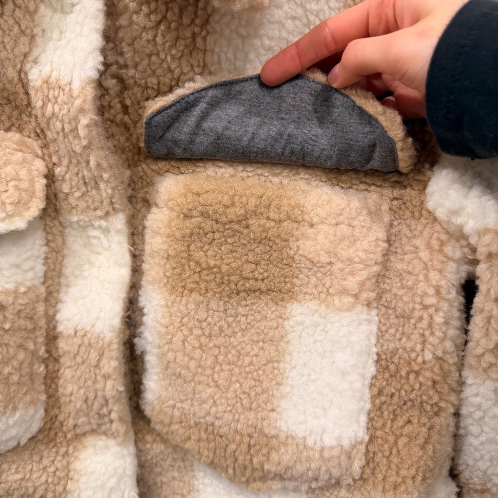 Anthropologie Avec Les Filles Sherpa Jacket XS | Cozy Teddy Coat - Picture 4 of 8